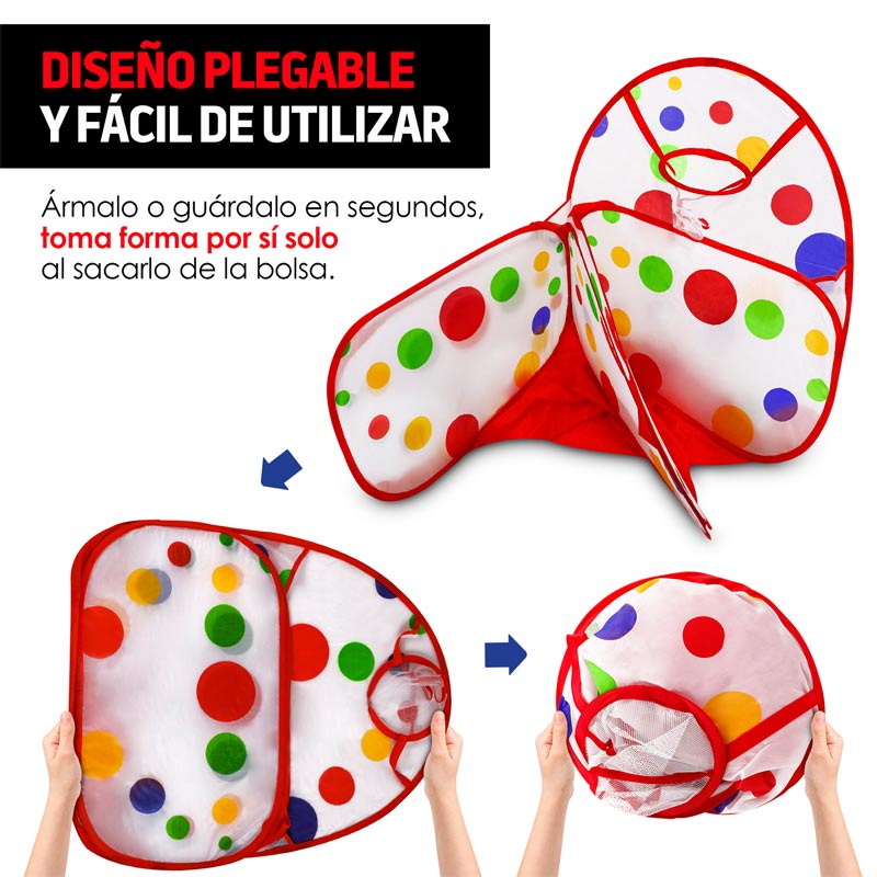 Redlemon Corral para Bebé y Niño con Canasta de Basketball, Plegable y Fácil de Armar, Portátil, para Interiores y Exteriores. Incluye Bolsa para Transportar, Ideal para Pelotas no incluidas