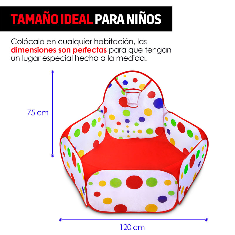 Redlemon Corral para Bebé y Niño con Canasta de Basketball, Plegable y Fácil de Armar, Portátil, para Interiores y Exteriores. Incluye Bolsa para Transportar, Ideal para Pelotas no incluidas