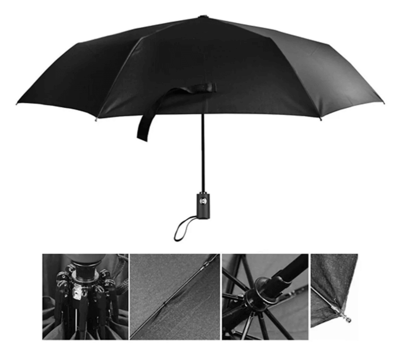 Paraguas Sombrilla Automático Compacto Lluvia Moda Promocion