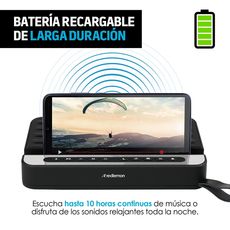Bocina Bluetooth Con Base para Celular Y Tablet 5 Modos Redlemon