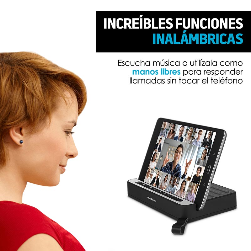 Bocina Bluetooth Con Base para Celular Y Tablet 5 Modos Redlemon