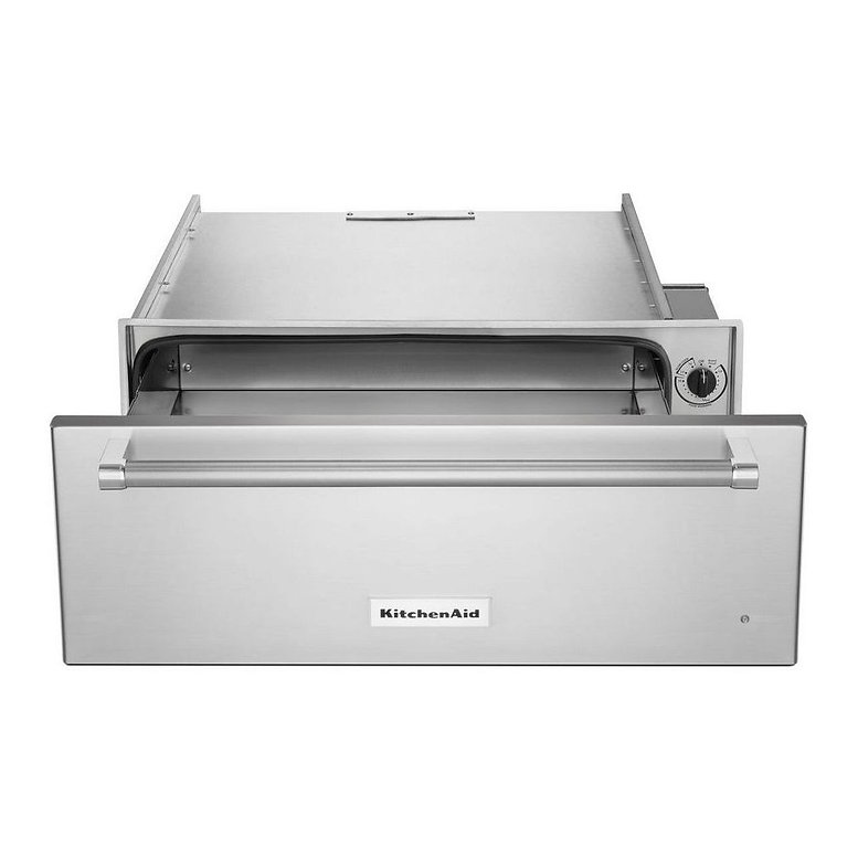 Cajón caliente empotrable KitchenAid KOWT100ESS 1.5 p³ de 76 cm en acero inox.