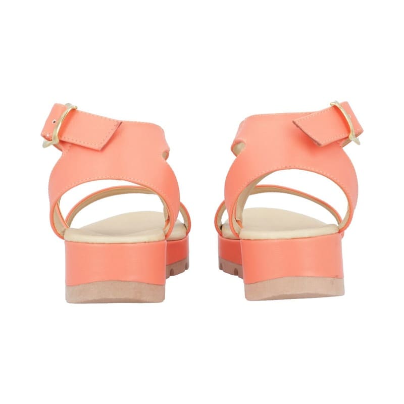 Sandalia De Plataforma Para Mujer Color Chabacano De LÃ¡tigo