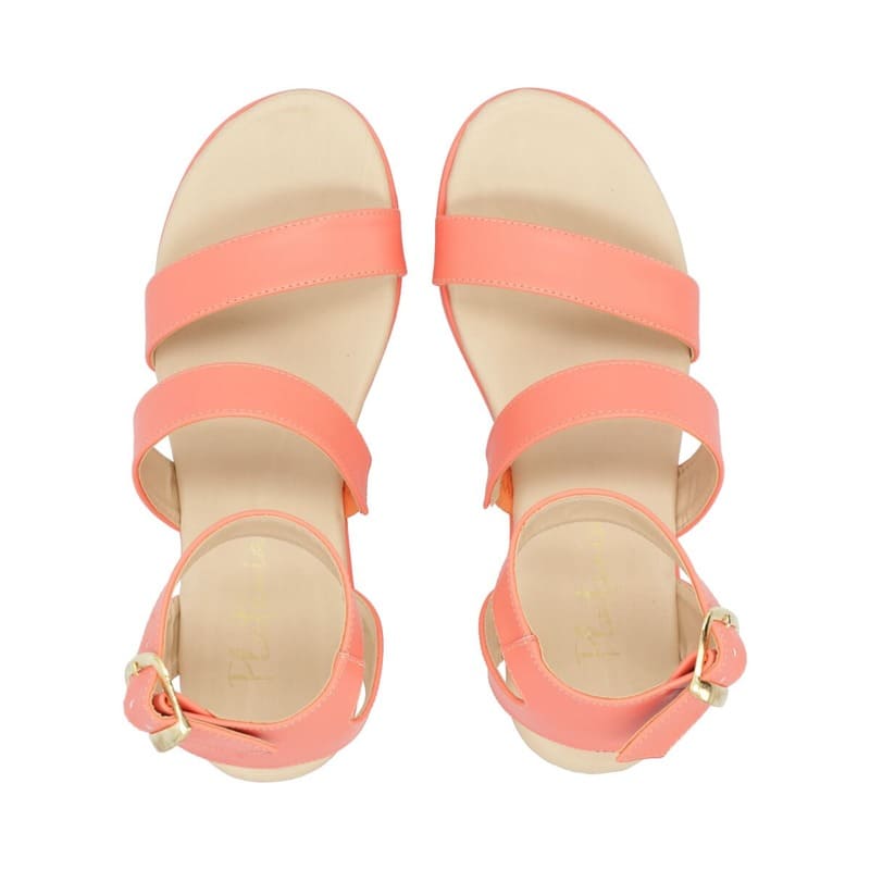 Sandalia De Plataforma Para Mujer Color Chabacano De LÃ¡tigo