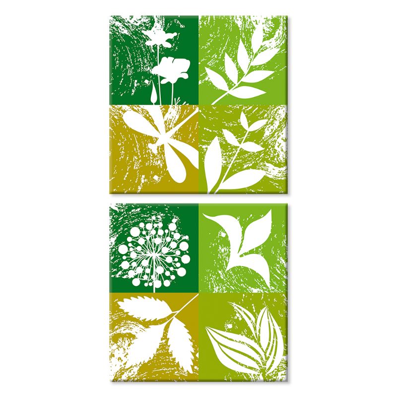Cuadros Decorativos Siluetas de Naturaleza  MobileCity Set 2 piezas 30 x 30