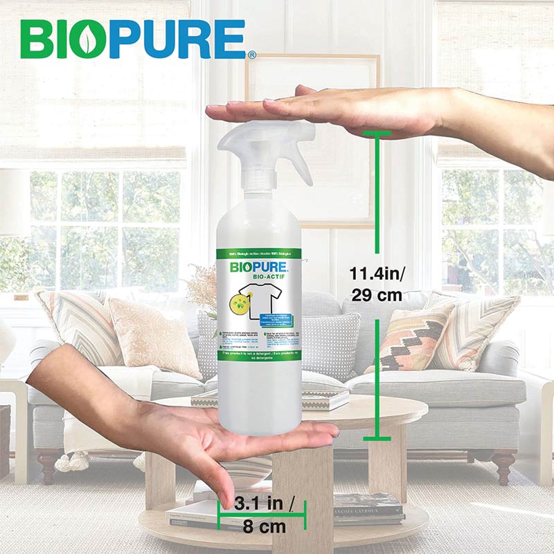 Biopure - Tratamiento para quitar malos olores y manchas en textiles (1 Litro)