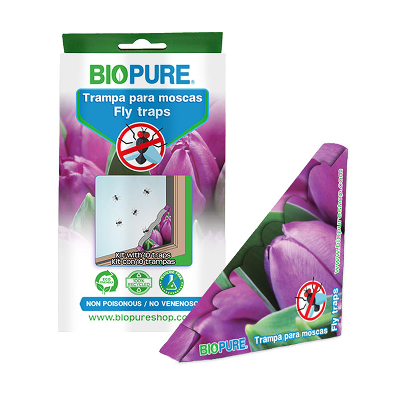 Kit Trampas de Pegamento Para Moscas - No Venenoso - BIOPURE 30 Pack