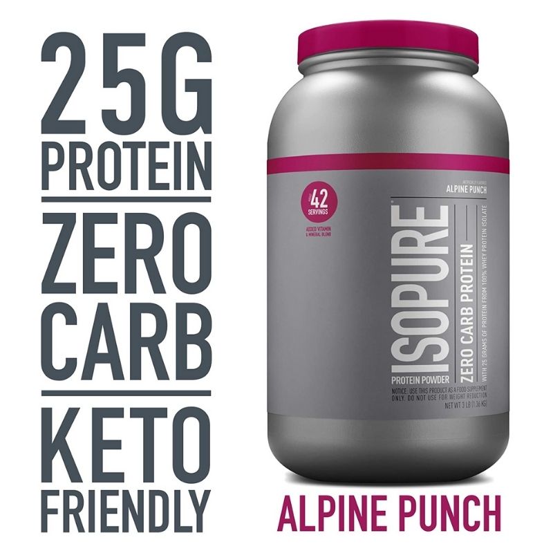 ISOPURE ZERO CARB PROTEÍNA 3 Lbs Sabor Alpine Punch