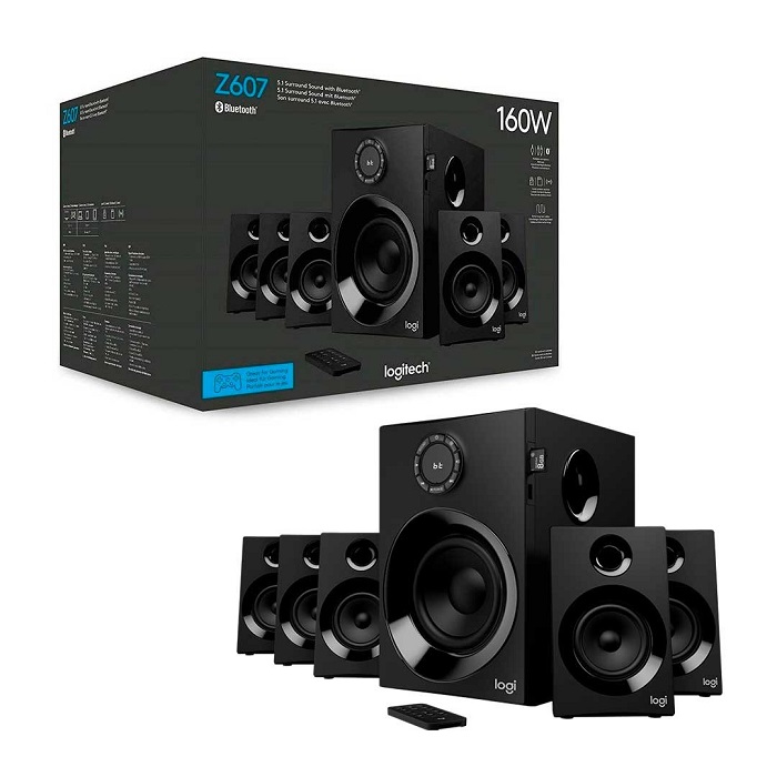 Bocinas Logitech Z607, 5.1 Canales, Sub Woofer (980-001315)