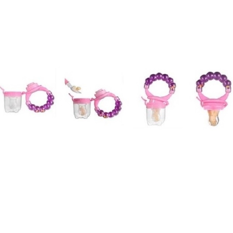 Chupón Sonaja Bebes Fruta, Alimentos Papilla Con Su Seguro 