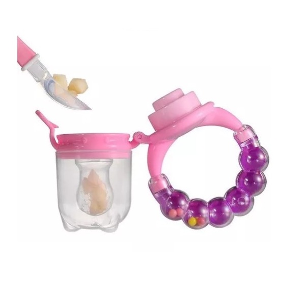 Chupón Sonaja Bebes Fruta, Alimentos Papilla Con Su Seguro 