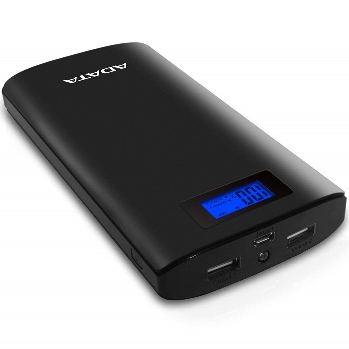 Bateria Adata P20000D 20000mAh Negro USB Power Bank Cargador Portatil AP20000D-DGT-5V-CBK