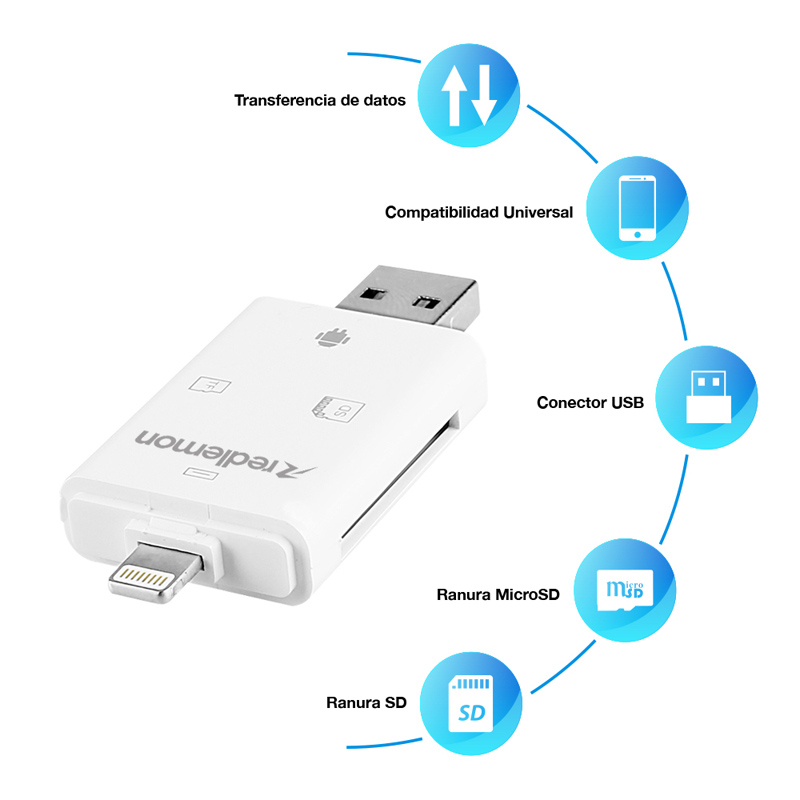 Memoria Externa Iflash para Smartphone Y Tablet Redlemon