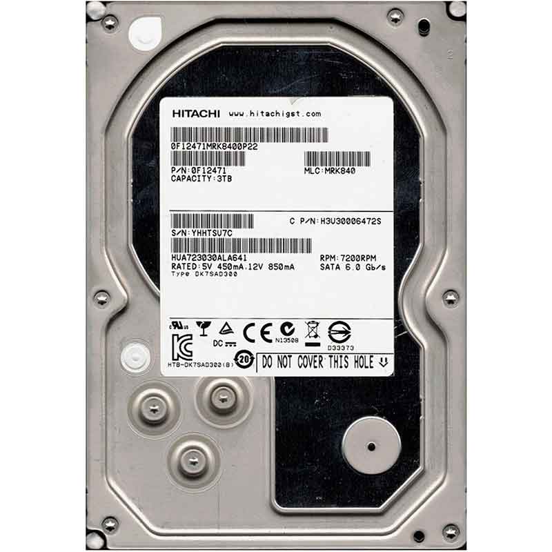 Disco Duro 3TB HITACHI 7200rpm 3.5 SATA 3 HUA723030ALA641 