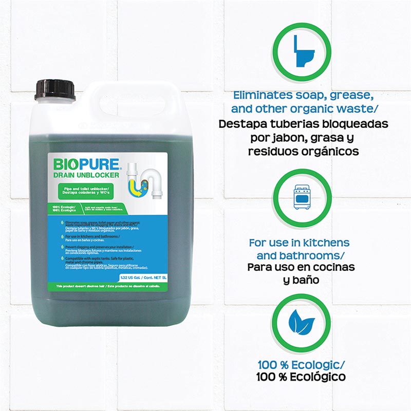 Biopure - Drain Unblocker - Destapacaños - 5L