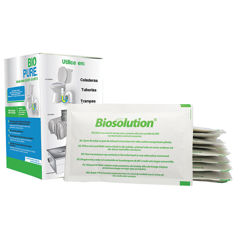 Biopure - Drain Unblocker Sachets - Detapacaños 