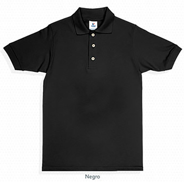 PLAYERA TIPO POLO  PIQUE CABALLERO YAZBEK NEGRO 2G C0500