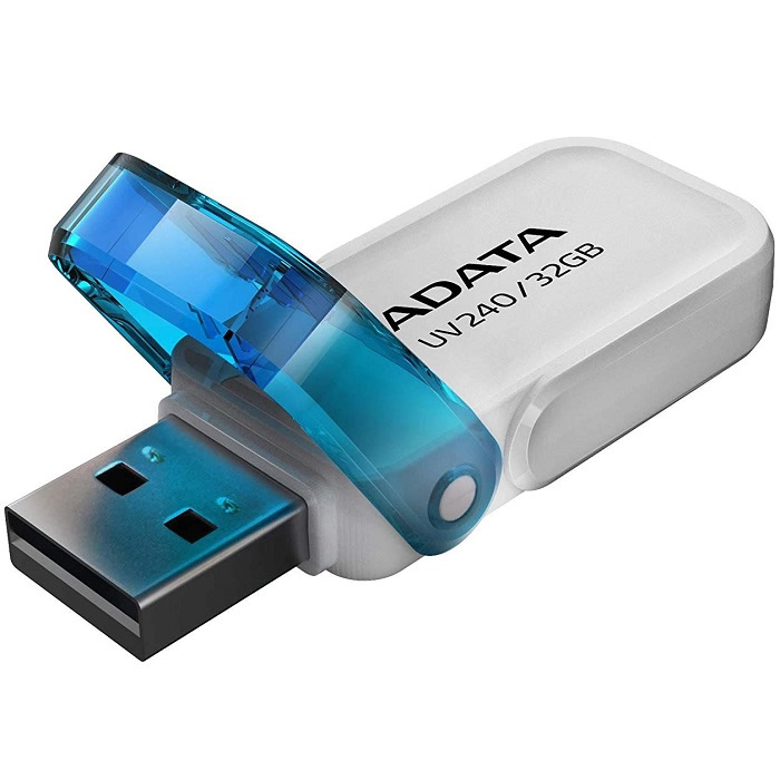Memoria Flash USB Adata UV240 32GB Blanca AUV240-32G-RWH.