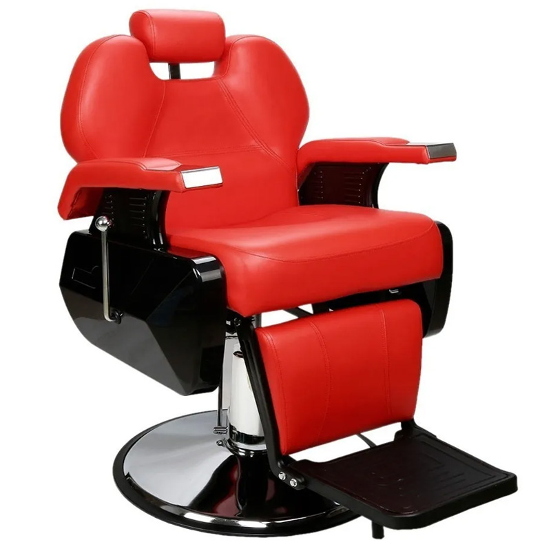 Sillon Barbero Peluqueria Silla Barberia Roja Estetica Rudo