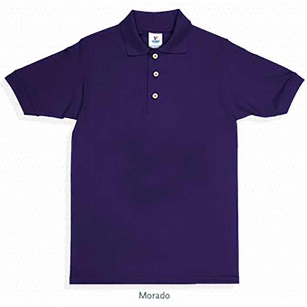 PLAYERA TIPO POLO  PIQUE CABALLERO YAZBEK MORADO 2G C0500