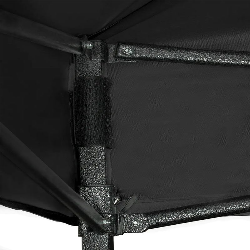 Carpa 3x3 Toldo Reforzado Plegable Impermeable Negro Jardin