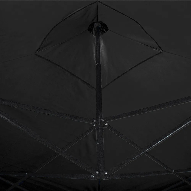 Carpa 3x3 Toldo Reforzado Plegable Impermeable Negro Jardin