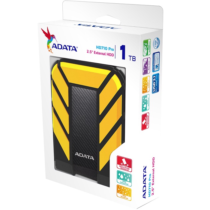 Disco Duro Externo Adata HD710 PRO 1 TB Amarillo USB 3.0 AHD710P-1TU31-CYL.