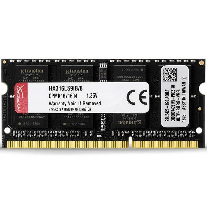Memoria Ram DDR3 Sodimm Kingston HyperX Impact 1600MHz 8GB PC3L-12800 1.35v (HX316LS9IB/8)