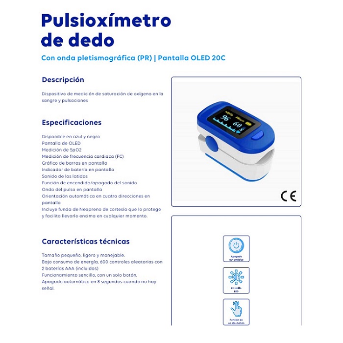 Pulsioximetro, Oxímetro De Pulso De La Yema Del Dedo Oxígeno De La Sangre