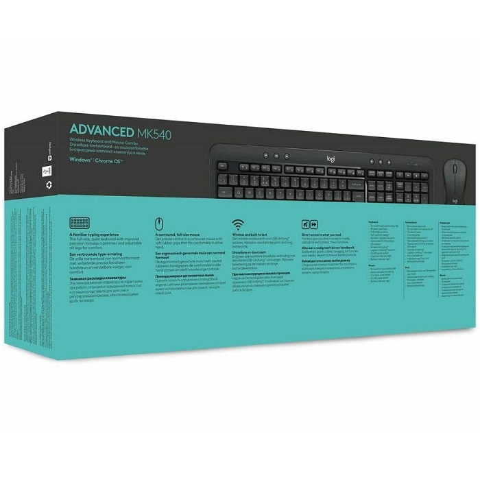 Kit Teclado Y Mouse Logitech MK540 Advanced Inalambrico USB 920-008673