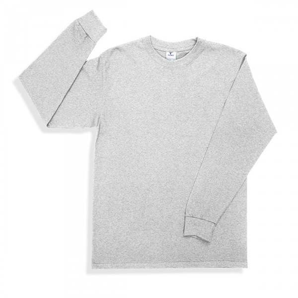 PLAYERA MANGA LARGA CUELLO RED. CABALLERO GRIS JASPE G C0304