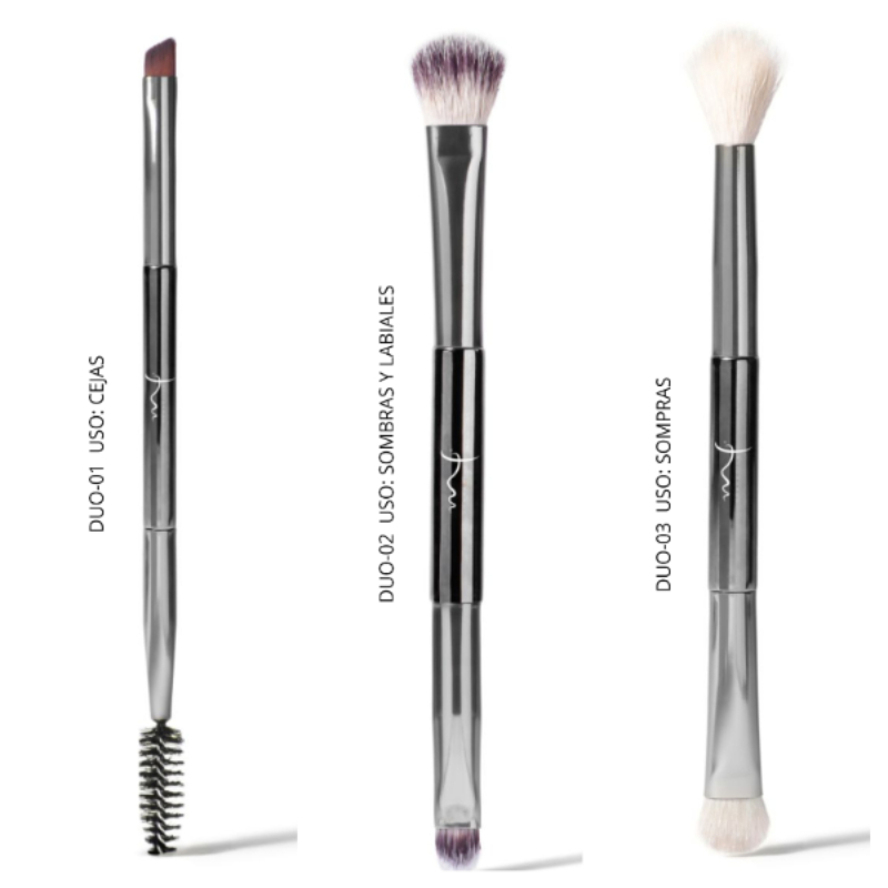 Set 6 Brochas Duo para maquillaje Marifer Cosmetics 