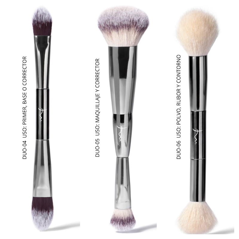 Set 6 Brochas Duo para maquillaje Marifer Cosmetics 