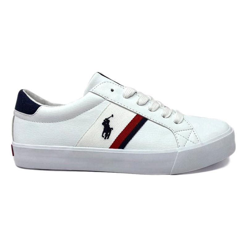 Tenis Polo Ralph Lauren Unisex Color Blanco Con Agujetas