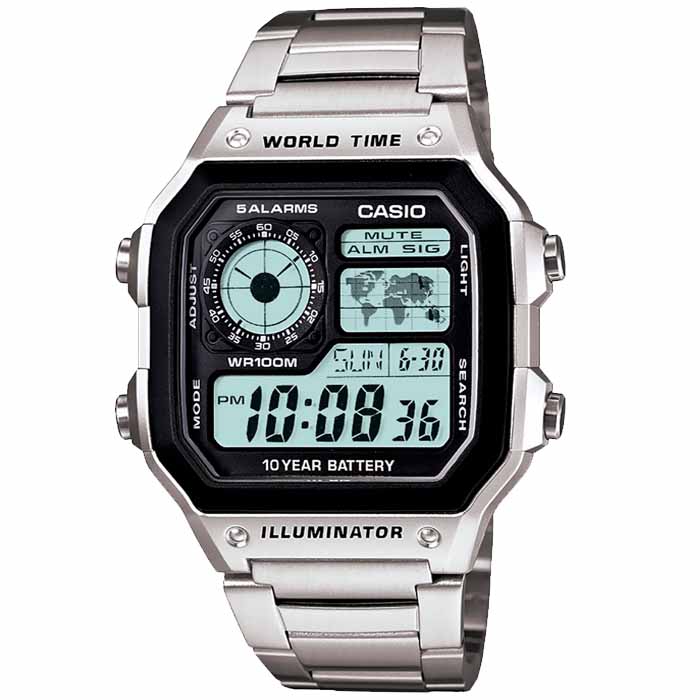 Reloj CASIO Hombre AE-1200WHD-1AVCF Plata