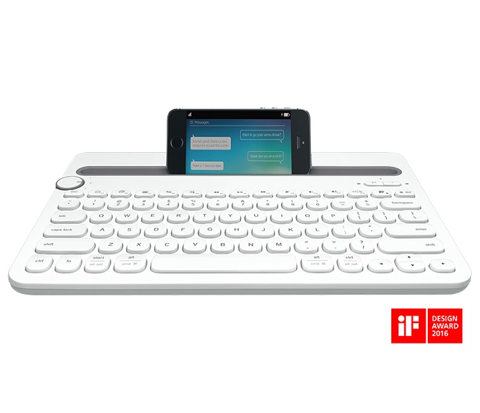 TECLADO LOGITECH K480 BLANCO BLUETOOTH PC/TABLET/SMAR (920-006347)    