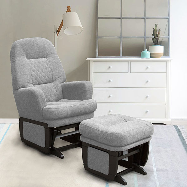 MECEDORA CON TABURETE LACTANCIA LULLABY MECEDORAS AURA