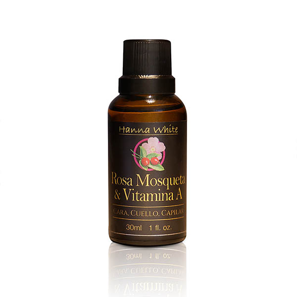 Aceite Concentrado de Rosa Mosqueta y Vitamina A para Cara, Cuello y Capilar I 30ml 