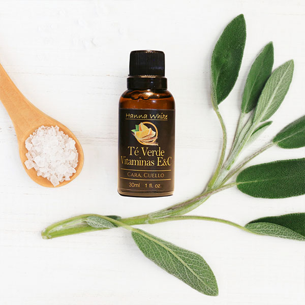 Aceite Concentrado de Té Verde y Vitaminas E y C para Cara y Cuello I 30ml 