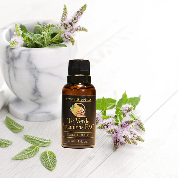 Aceite Concentrado de Té Verde y Vitaminas E y C para Cara y Cuello I 30ml 