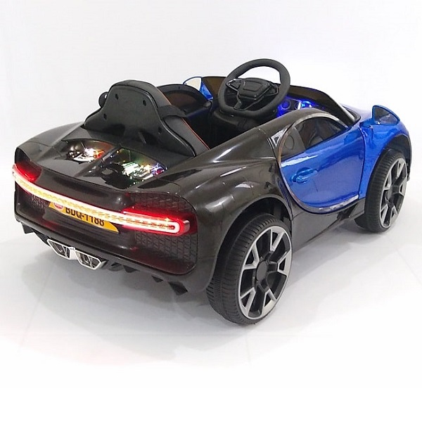 auto montable electrico tipo bugatti de lujo con pintura asiento acojinado control remoto cargador