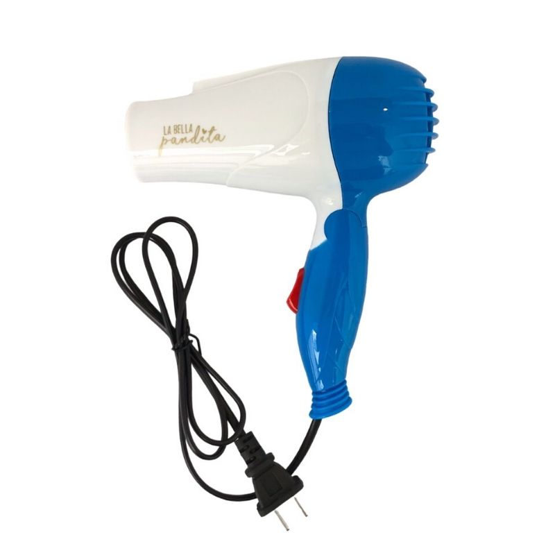 Secadora Mini de Cabello Ionica, LBP, Plegable, 1000 W, 17 cm (6.7in) Color Azul.