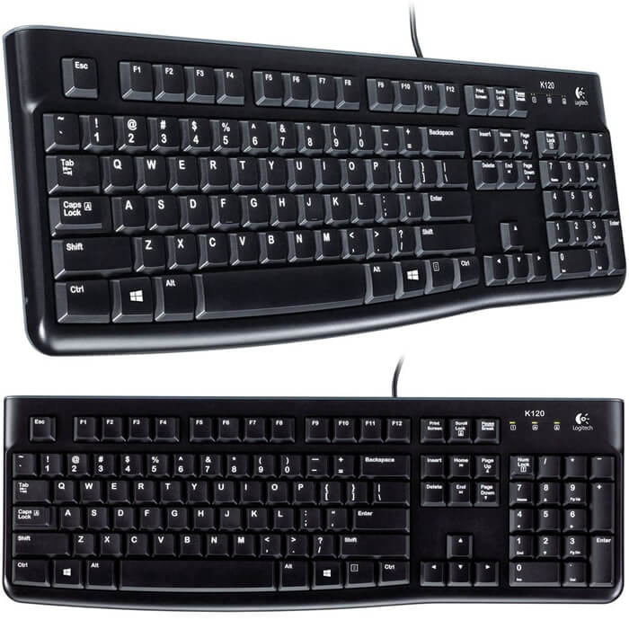 Teclado Logitech Alambrico Usb K Negro