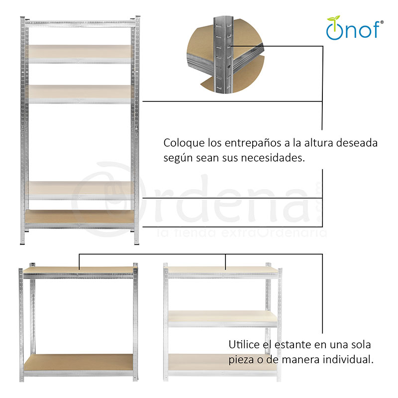 Estante Metalico Rack Anaquel Organizador Hogar 5 Niveles