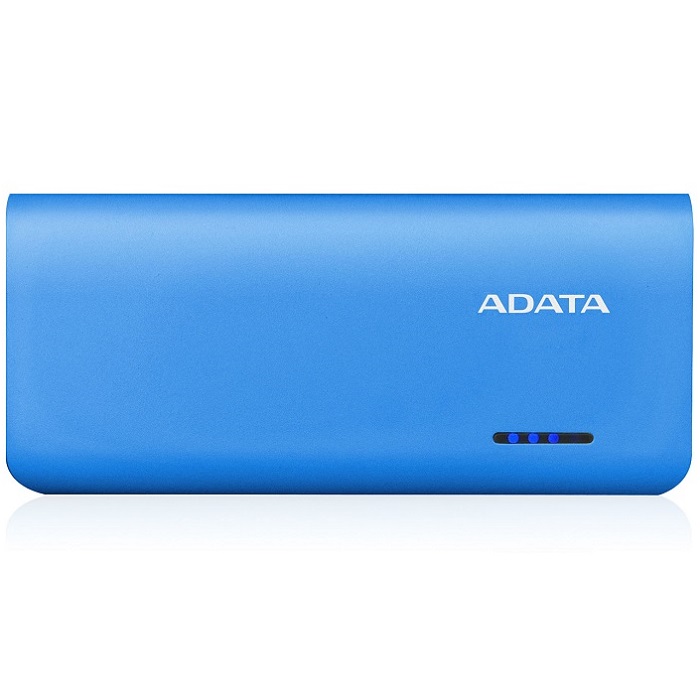 Bateria Portatil USB Adata PT100 Power Bank Cargador 10000mAh Azul/Blanco APT100-10000M-5V-CBLWH