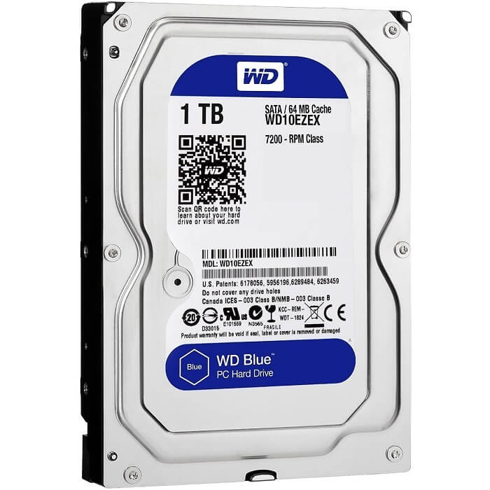 Disco Duro 3.5 Western Digital 1 TB 7200 RPM SATA 3 64MB WD Blue WD10EZEX