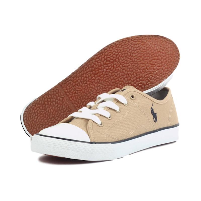 Tenis Polo Ralph Lauren Unisex Tipo Lona Color Cafe Claro