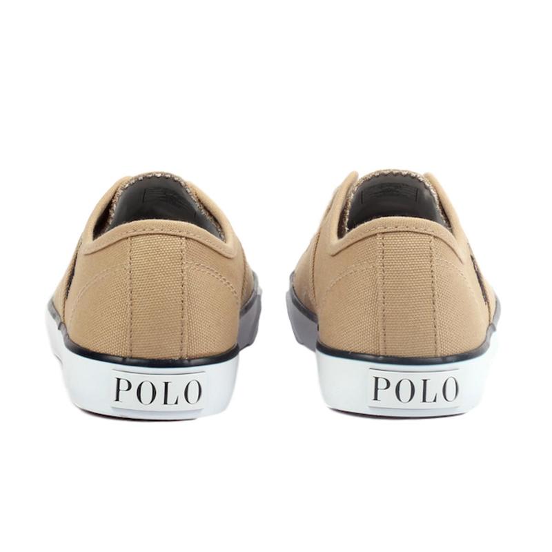 Tenis Polo Ralph Lauren Unisex Tipo Lona Color Cafe Claro