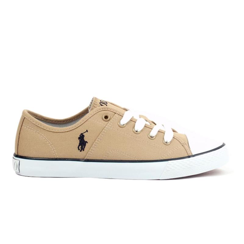 Tenis Polo Ralph Lauren Unisex Tipo Lona Color Cafe Claro