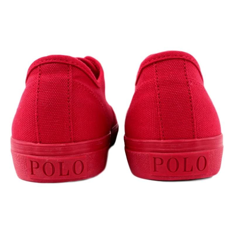 Tenis Polo Ralph Lauren Juvenil De Lona Color Rojo Fuerte
